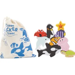 Ocean Life Stacking Animals & Bag