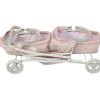 Olivia's Little World Polka Dot Princess Baby Doll Twin Bassinet Stroller
