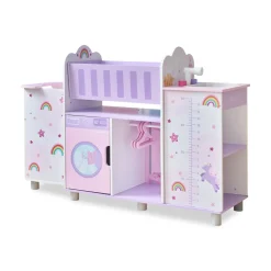 Olivia's Little World Wood Doll Nursery with Cradle, Sink & Closet