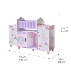 Olivia's Little World Wood Doll Nursery with Cradle, Sink & Closet