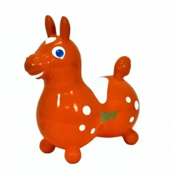 Orange Rody Horse Inflatable Bouncer Ride-on