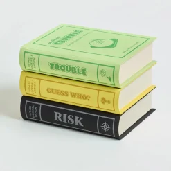 3 Pack Vintage Bookshelf Games: Risk, Guess Who, Trouble