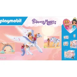 Pegasus with Rainbow in the Clouds Playset