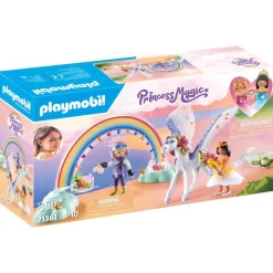 Pegasus with Rainbow in the Clouds Playset