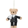 Piano Bear Boy Plush Ornament