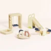 5-Piece Wooden Dollhouse Outdoor Play Set
