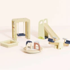 5-Piece Wooden Dollhouse Outdoor Play Set