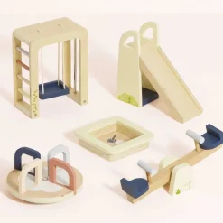 5-Piece Wooden Dollhouse Outdoor Play Set