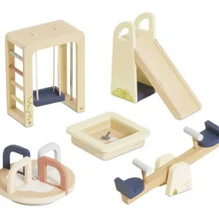 5-Piece Wooden Dollhouse Outdoor Play Set