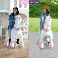 Pink Model U Ride-On Unicorn - 7+ Years