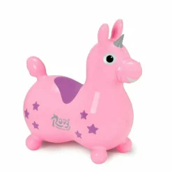 Pink Rody Magical Unicorn Inflatable Bouncer Ride-on