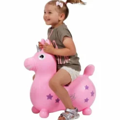 Pink Rody Magical Unicorn Inflatable Bouncer Ride-on