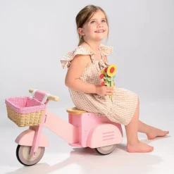 Pink Scooter with Basket