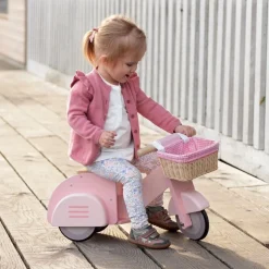 Pink Scooter with Basket