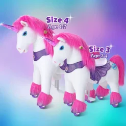 Pink Unicorn Model Y Ride on Toy - 4-7 Years