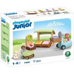 Playmobil Junior: Organic Market Stall & Forklift