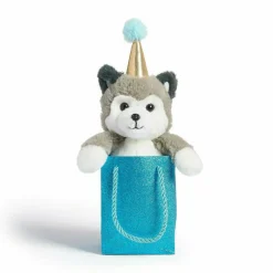 8" Plush Party Husky in a Bag