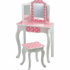 Polka Dot Gisele Play Vanity Set - Pink / White