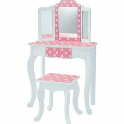 Polka Dot Gisele Play Vanity Set - Pink / White