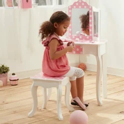 Polka Dot Gisele Play Vanity Set - Pink / White