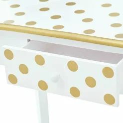 Polka Dot Gisele Play Vanity Set - White/Gold