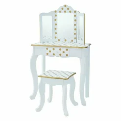 Polka Dot Gisele Play Vanity Set - White/Gold