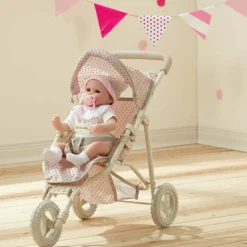 Polka Dots Princess Baby Doll Jogging Stroller - Pink