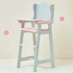 Polka Dots Princess Baby Doll High Chair - Grey