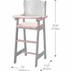 Polka Dots Princess Baby Doll High Chair - Grey