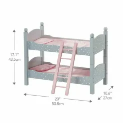 Polka Dots Princess Double Bunk Bed for 18