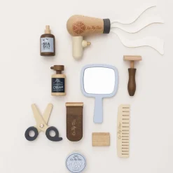 Pretend Play Wooden Hairdresser & Barber Kit - 12 Pieces