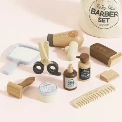 Pretend Play Wooden Hairdresser & Barber Kit - 12 Pieces