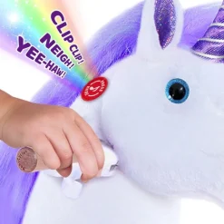 Purple Model U Ride-On Unicorn - 7+ Years