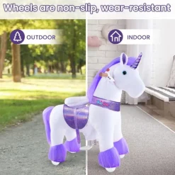 Purple Model U Ride-On Unicorn - 7+ Years