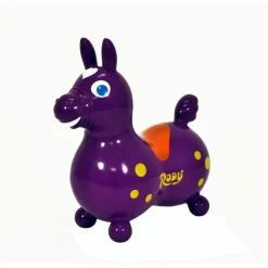 Purple Rody Horse Inflatable Bouncer Ride-on