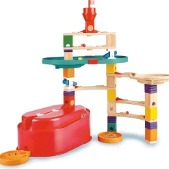 Quadrilla Stack Track Bucket Set Wooden Marble Run Blocks