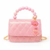 Quilted BFF Blossom Pearl Handle Handbag - Pink Lemonade