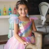 Rainbow Fairy Dress & Wings - Size 7-8 Years