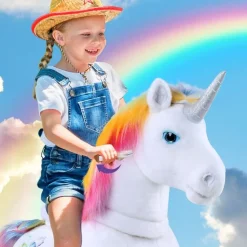 Rainbow Model X Ride-On Unicorn - 4-7 Years