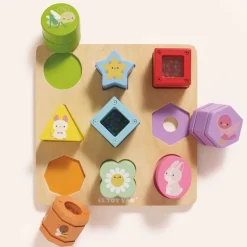 Rainbow Sensory Shape Sorter - 10 Pieces