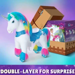 Rainbow Unicorn Model Y Ride on Toy - 3-4 Years
