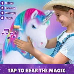 Rainbow Unicorn Model Y Ride on Toy - 3-4 Years
