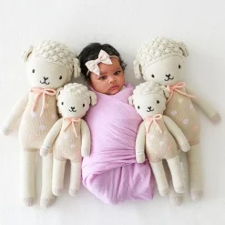 Regular 20" Lucy the Lamb (Pastel) Hand-Knit Doll