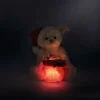 Santa Teddy Bear with Light-Up Gift Bag