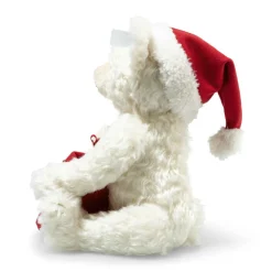 Santa Teddy Bear with Light-Up Gift Bag