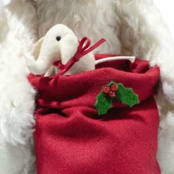 Santa Teddy Bear with Light-Up Gift Bag