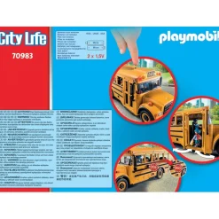School Bus with Accessories and 4 Figures