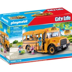 School Bus with Accessories and 4 Figures