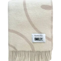 Smiley Blanket - White/Grey