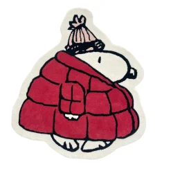 Snoopy Puffer Jacket Rug - Red